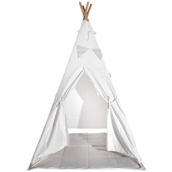 Kindsgut Tepee per bambini - Bianco / Grigio