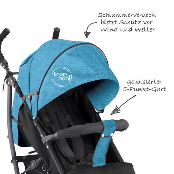 Knorr Baby Buggy Styler - Melange Petrol