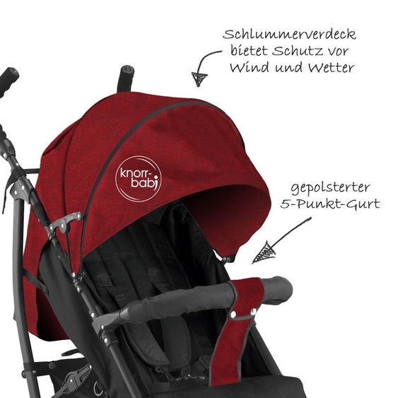 Knorr Baby Buggy Styler - Melange Rot