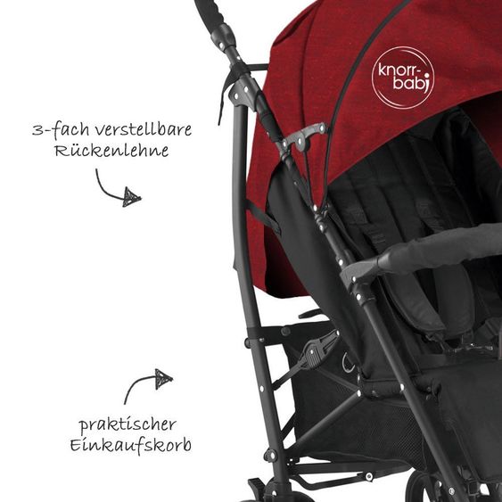 Knorr Baby Buggy Styler - Melange Rot