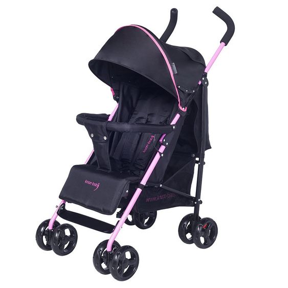 Knorr Baby Buggy Styler with slumber top - Black Fuchsia