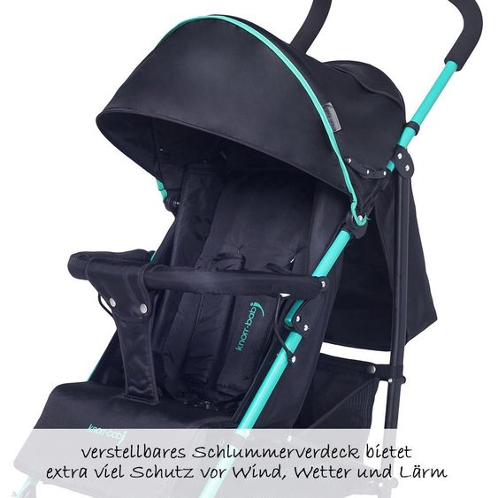 Knorr Baby Buggy Styler mit Schlummerverdeck - Schwarz Grün