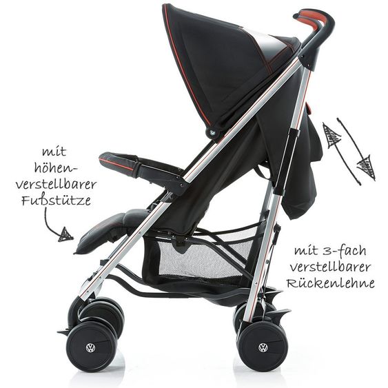Knorr Baby Buggy Volkswagen Convert - Schwarz Rot