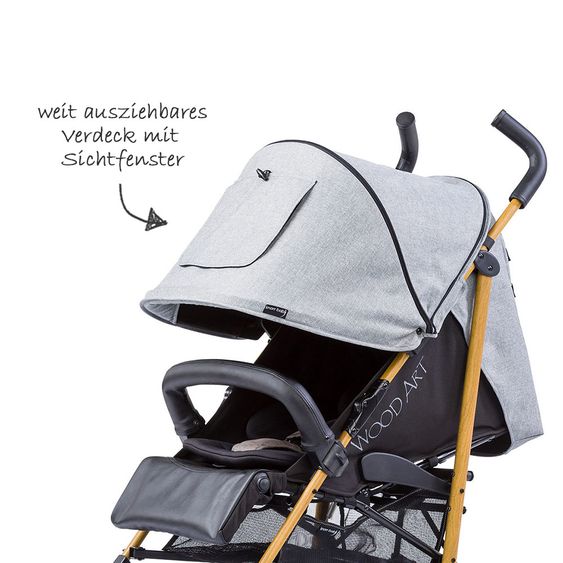 Knorr Baby Buggy Wood-Art - Schwarz Grau