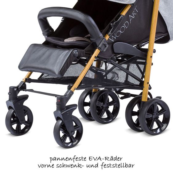 Knorr Baby Buggy Wood-Art - Schwarz Grau