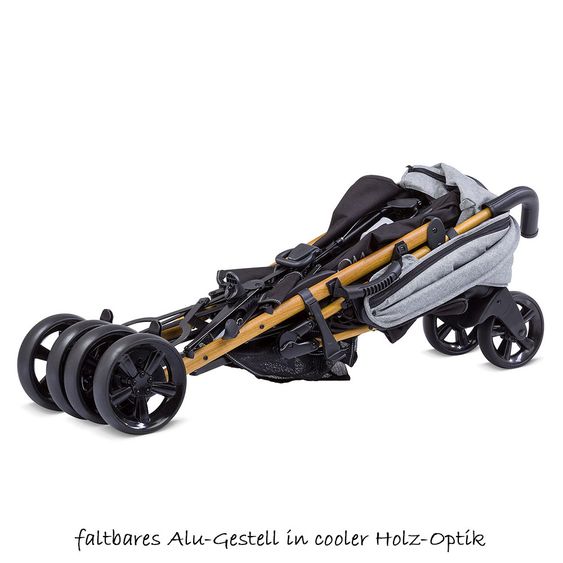 Knorr Baby Buggy Wood-Art - Schwarz Grau