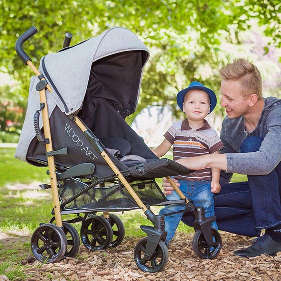Knorr Baby Buggy Wood-Art - Schwarz Grau