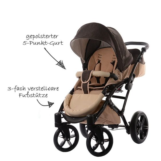 Knorr Baby Kinderwagen-Set Voletto - Sahara-Braun