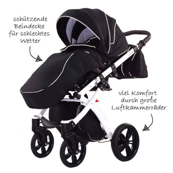 Knorr Baby Kombi-Kinderwagen Alive Born to Ride - Schwarz