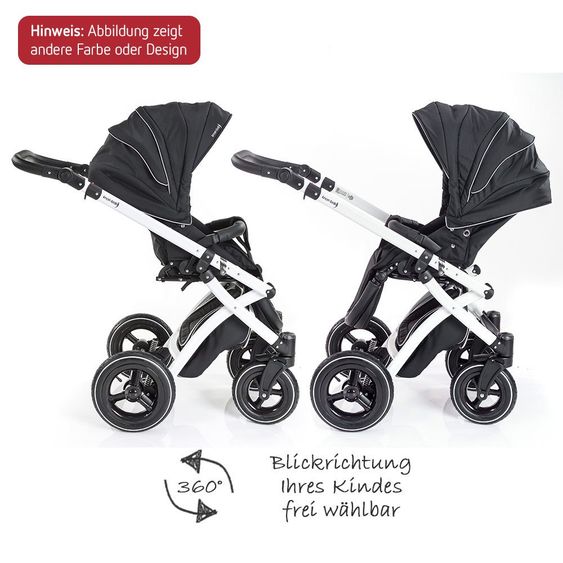 Knorr Baby Kombi-Kinderwagen Alive Born to Ride - Schwarz