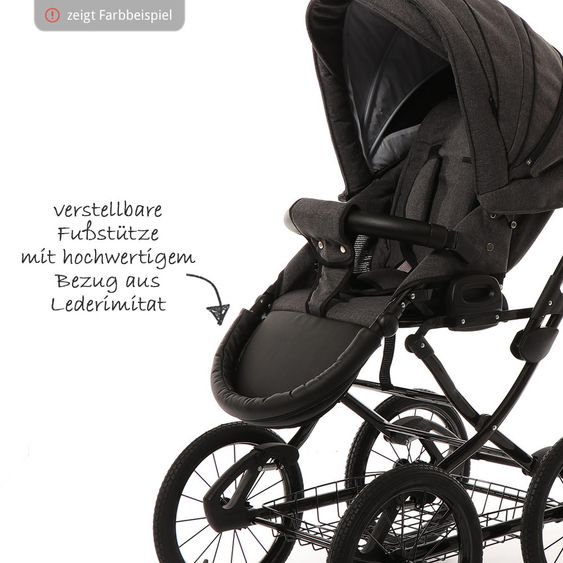 Knorr Baby Kombi-Kinderwagen Classico Exklusiv - Melange Grau