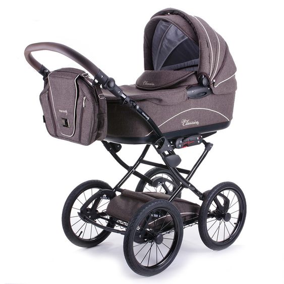 Knorr Baby Passeggino Classico Combi con navicella e seggiolino sportivo - Marrone