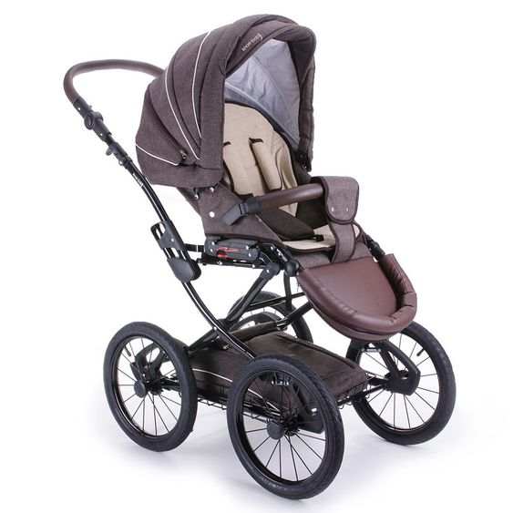 Knorr Baby Passeggino Classico Combi con navicella e seggiolino sportivo - Marrone