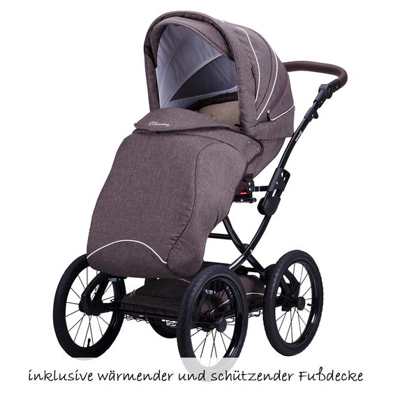 Knorr Baby Kombi-Kinderwagen Classico inkl. Babywanne & Sportsitz - Braun