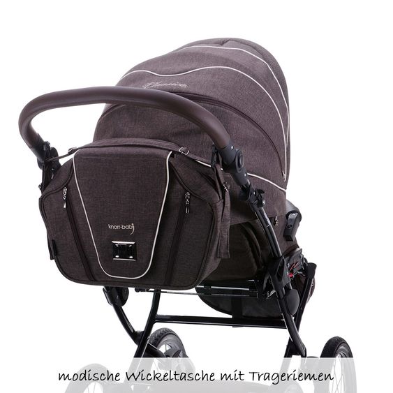 Knorr Baby Kombi-Kinderwagen Classico inkl. Babywanne & Sportsitz - Braun