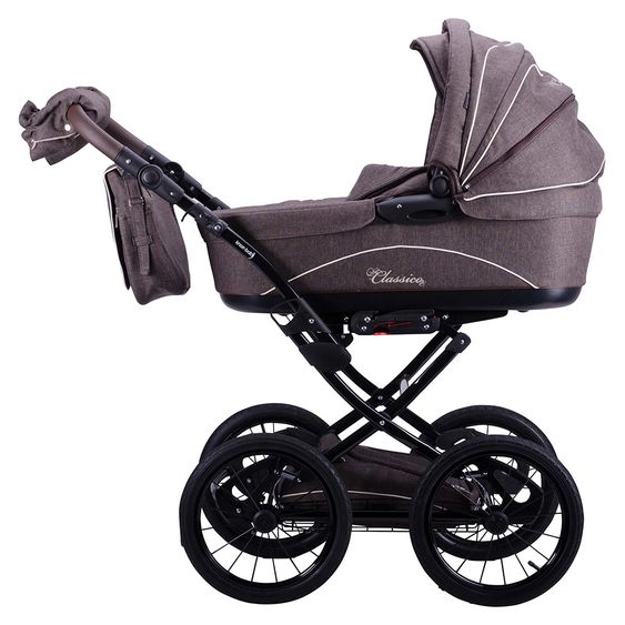 Knorr Baby Kombi-Kinderwagen Classico inkl. Babywanne & Sportsitz - Braun