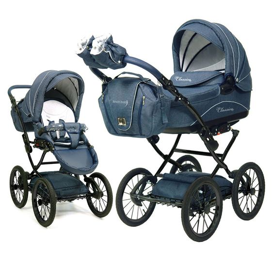 Knorr Baby Passeggino Classico Combi con navicella e seggiolino sportivo - Navy