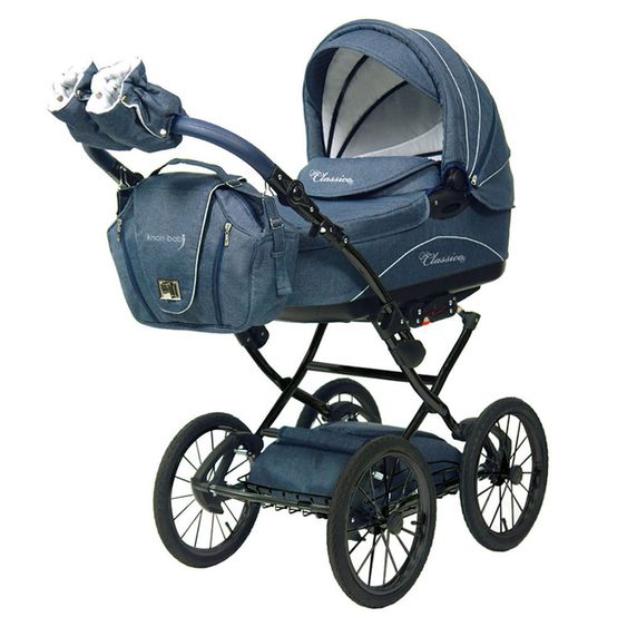 Knorr Baby Passeggino Classico Combi con navicella e seggiolino sportivo - Navy