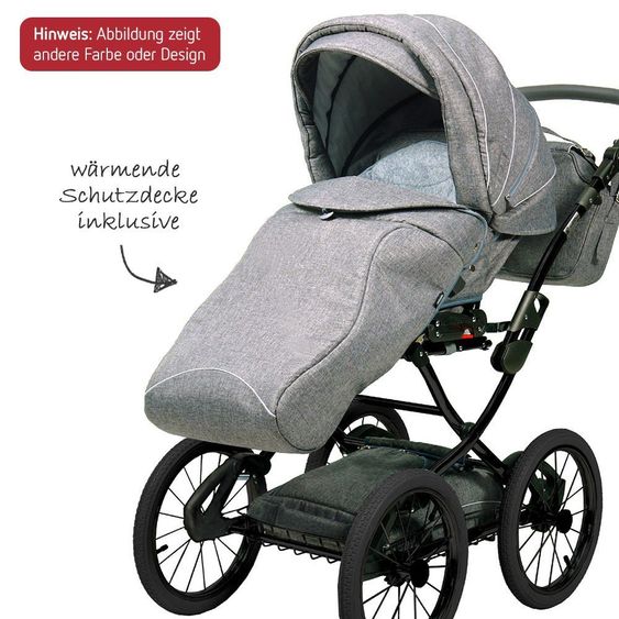 Knorr Baby Passeggino Classico Combi con navicella e seggiolino sportivo - Navy