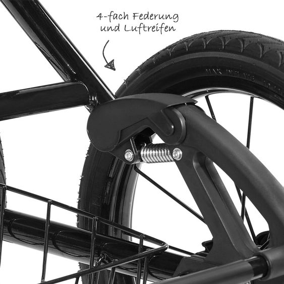 Knorr Baby Kombi-Kinderwagen Classico mit Luftreifen inkl. Babywanne & Sportsitz - Hellgrau
