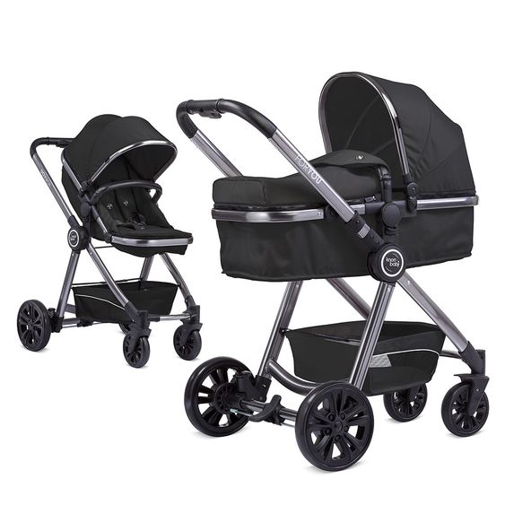 Knorr Baby Kombi-Kinderwagen For You - Schwarz - Spacegrey