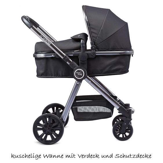 Knorr Baby Kombi-Kinderwagen For You - Schwarz - Spacegrey