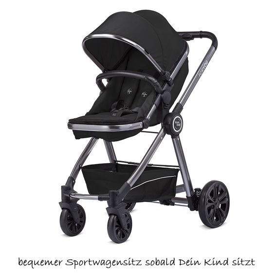 Knorr Baby Kombi-Kinderwagen For You - Schwarz - Spacegrey