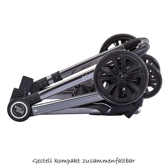 Knorr Baby Kombi-Kinderwagen For You - Schwarz - Spacegrey