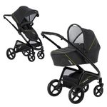 Kombi-Kinderwagen Head Sport inkl. Babywanne & Sportsitz - Darkgrey-Yellow