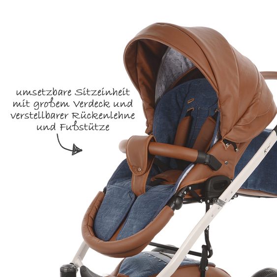 Knorr Baby Kombi-Kinderwagen K-One - Blue Jeans