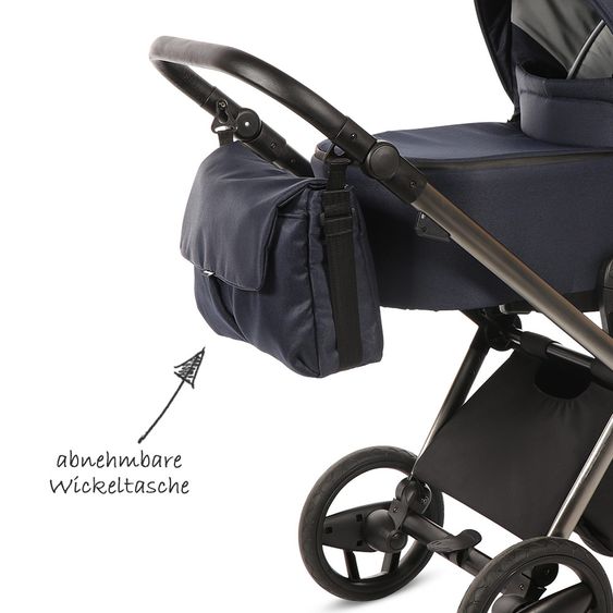 Knorr Baby Kombi-Kinderwagen LIFE+ SET inkl. Babywanne & Sportsitz - Marine