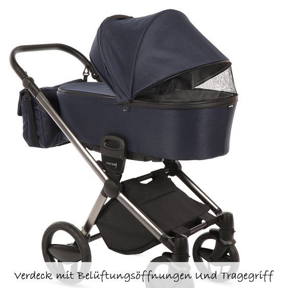 Knorr Baby Kombi-Kinderwagen LIFE+ SET inkl. Babywanne & Sportsitz - Marine