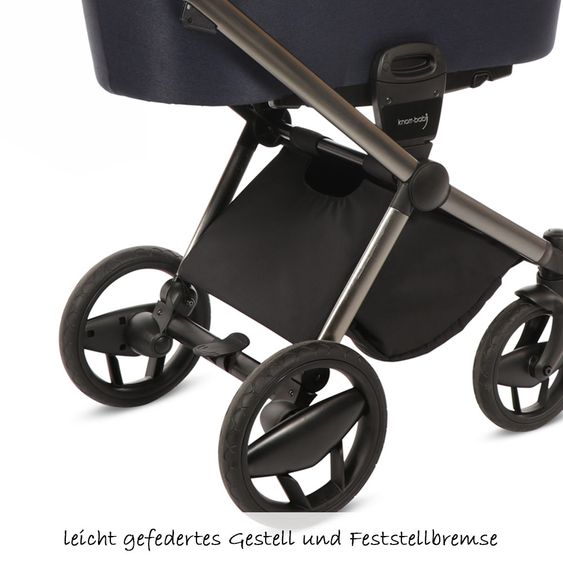 Knorr Baby Kombi-Kinderwagen LIFE+ SET inkl. Babywanne & Sportsitz - Marine