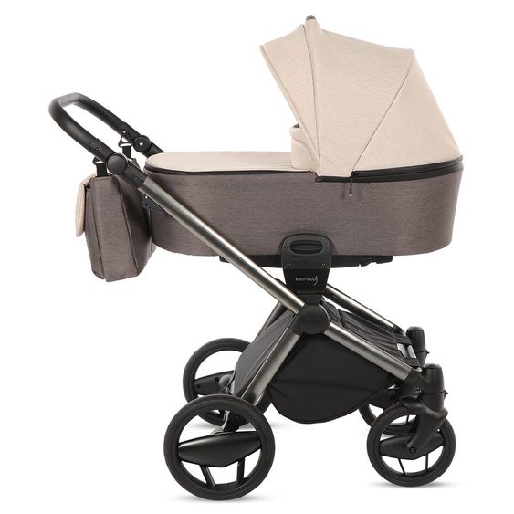 Knorr Baby Kombi-Kinderwagen LIFE+ SET inkl. Babywanne & Sportsitz- Sand-Mokka