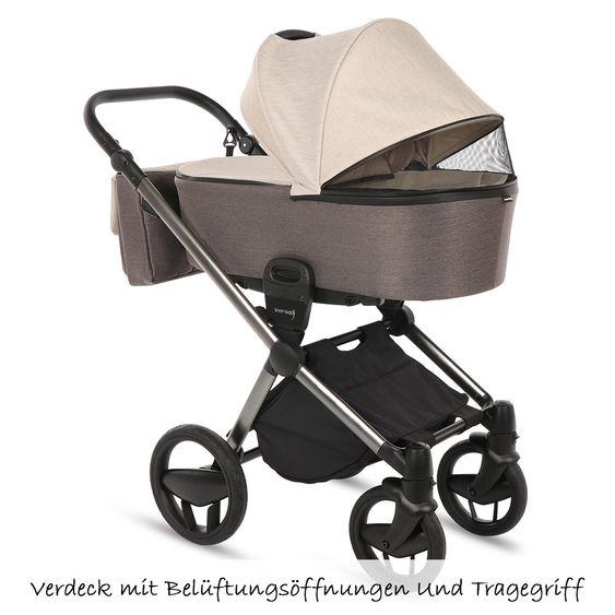 Knorr Baby Kombi-Kinderwagen LIFE+ SET inkl. Babywanne & Sportsitz- Sand-Mokka