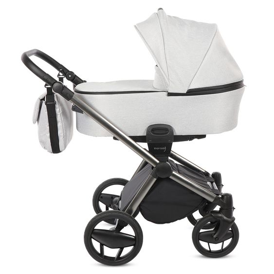 Knorr Baby Kombi-Kinderwagen LIFE+ SET inkl. Babywanne & Sportsitz- Silber-Grau