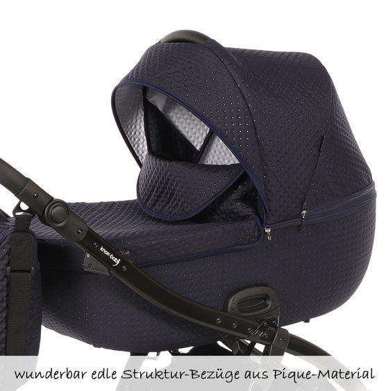 Knorr Baby Kombi-Kinderwagen Piquetto inkl. Babywanne & Sportsitz - Blau