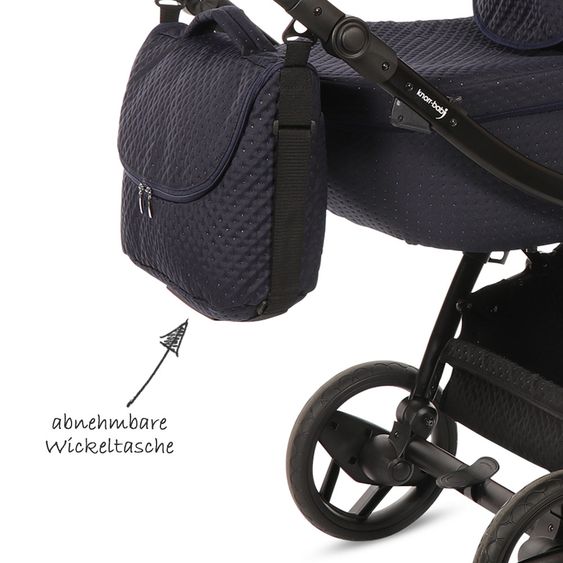 Knorr Baby Kombi-Kinderwagen Piquetto inkl. Babywanne & Sportsitz - Blau