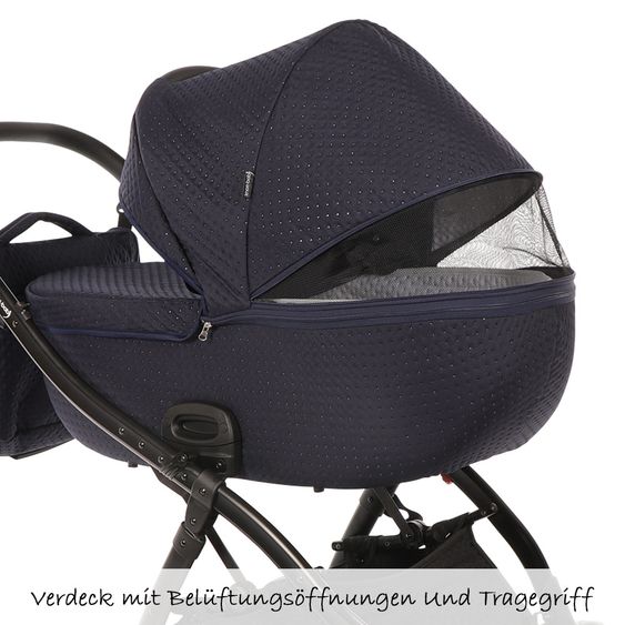 Knorr Baby Kombi-Kinderwagen Piquetto inkl. Babywanne & Sportsitz - Blau