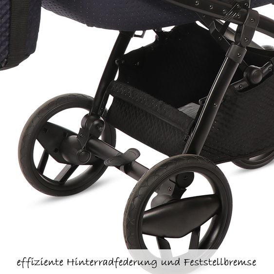 Knorr Baby Kombi-Kinderwagen Piquetto inkl. Babywanne & Sportsitz - Blau