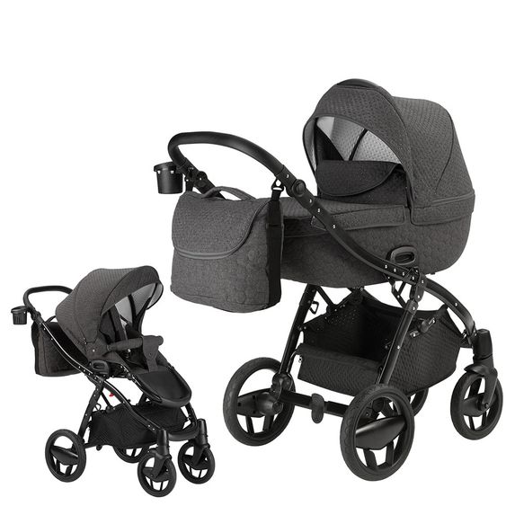 Knorr Baby Kombi-Kinderwagen Piquetto inkl. Babywanne & Sportsitz - Grau
