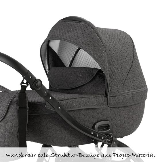 Knorr Baby Kombi-Kinderwagen Piquetto inkl. Babywanne & Sportsitz - Grau