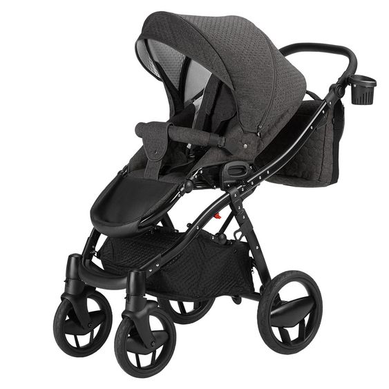 Knorr Baby Kombi-Kinderwagen Piquetto inkl. Babywanne & Sportsitz - Grau