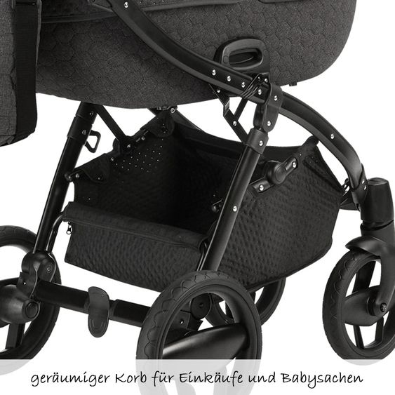 Knorr Baby Kombi-Kinderwagen Piquetto inkl. Babywanne & Sportsitz - Grau