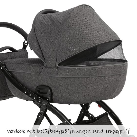 Knorr Baby Kombi-Kinderwagen Piquetto inkl. Babywanne & Sportsitz - Grau