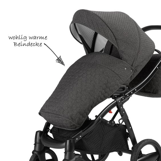 Knorr Baby Kombi-Kinderwagen Piquetto inkl. Babywanne & Sportsitz - Grau