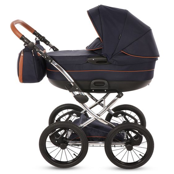 Knorr Baby Kombi-Kinderwagen Precioso inkl. Babywanne & Sportsitz - Marine-Blau