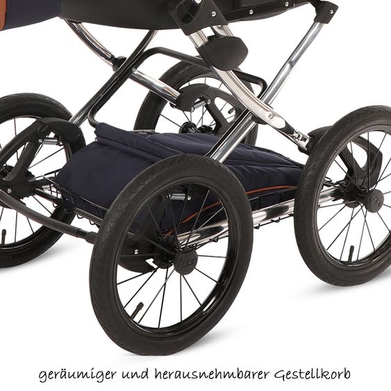 Knorr Baby Kombi-Kinderwagen Precioso inkl. Babywanne & Sportsitz - Marine-Blau
