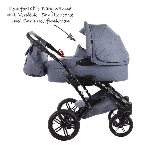 Knorr Baby Kombi-Kinderwagen Voletto Emotion - Light Blue