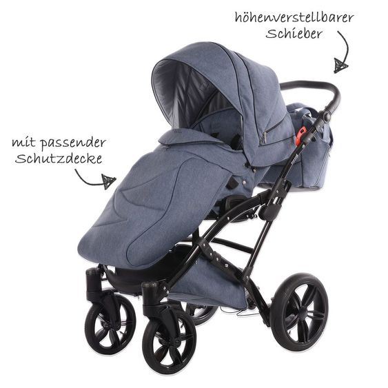 Knorr Baby Kombi-Kinderwagen Voletto Emotion - Light Blue